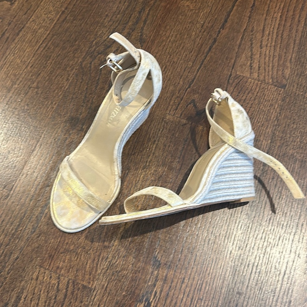 COPY - Stuart Weitzman Gold Espadrille Wedge